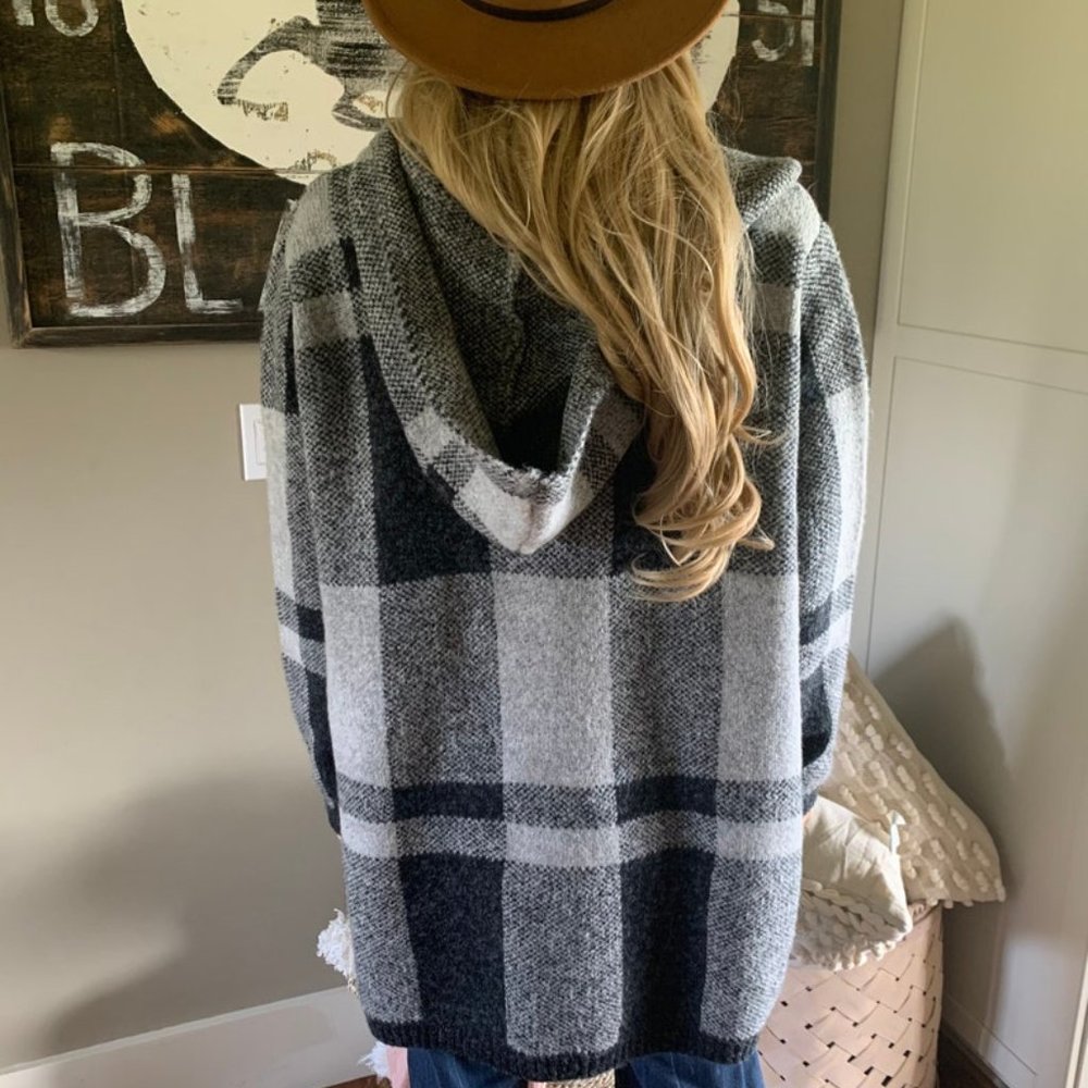 New Hooded Cardigan Sweater Coat Jacket